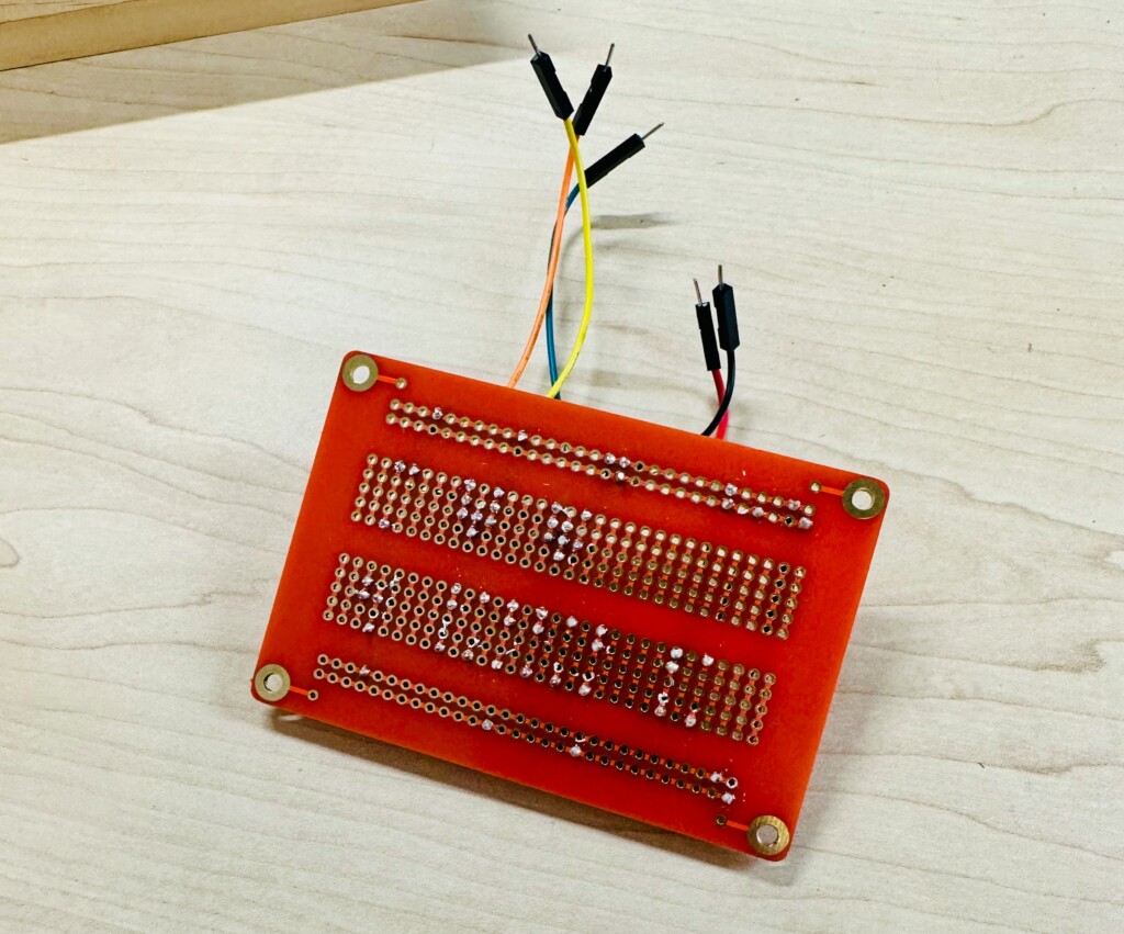 Back of Breadboard/Perfboard - Soldered