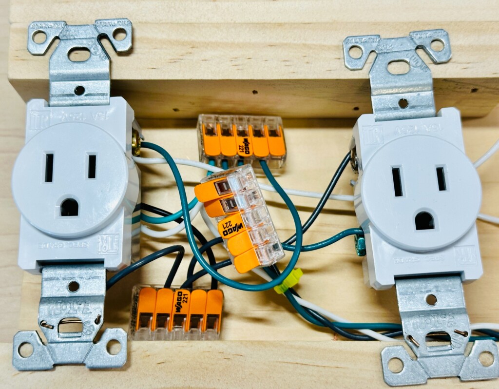 Power Outlet Wiring Closeup