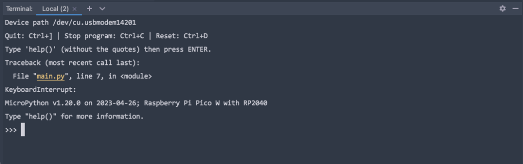 MicroPython REPL
