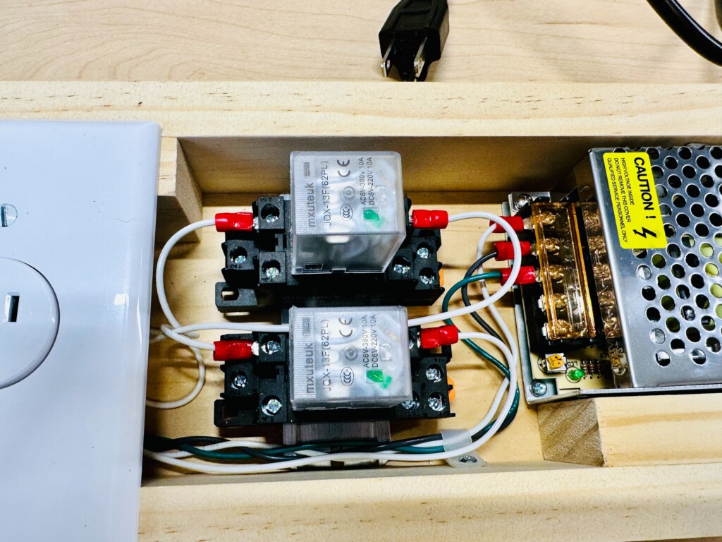 Closeup on Relays Connected to the Sockets