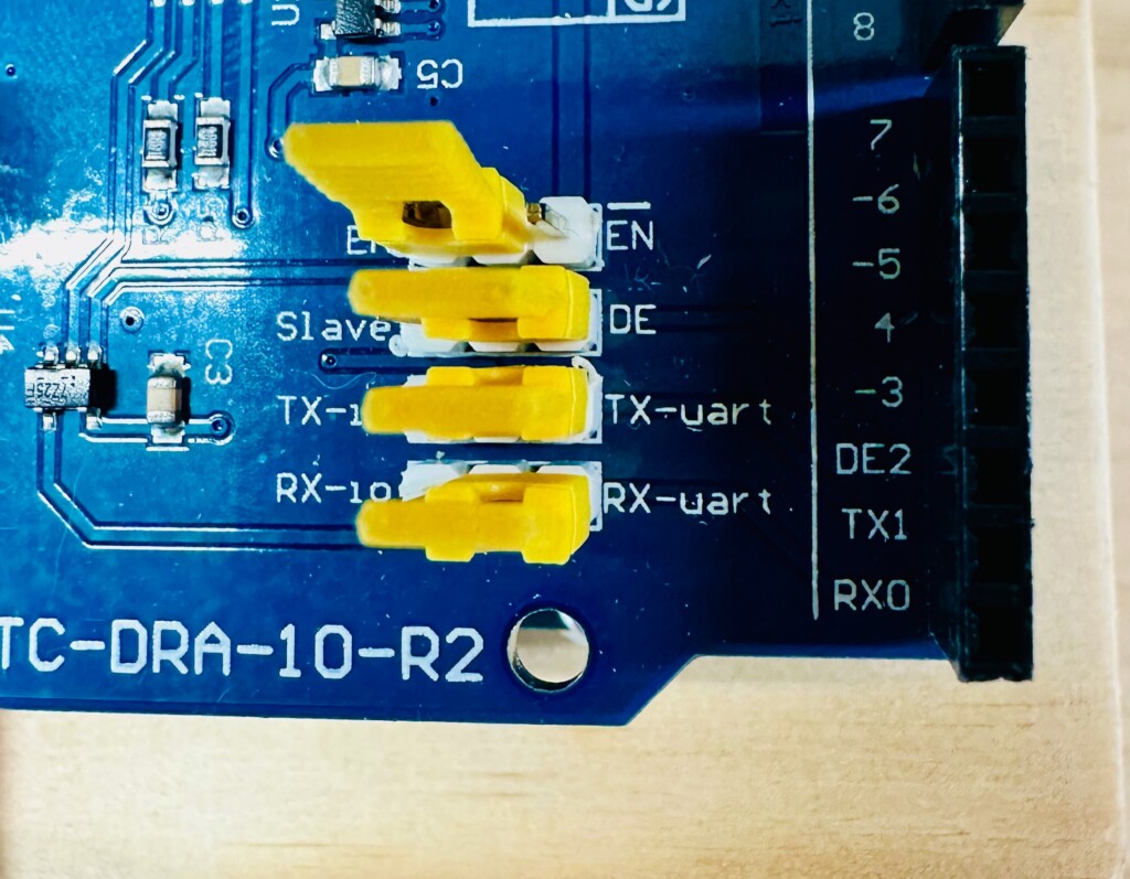 Jumper Configuration for Arduino DMX Shield