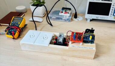 Finished 2-Channel DMX Switch With Relays, Breadboard & Arduino