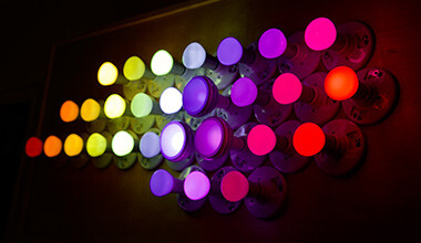 Hue Bulb LEDs Showing LGBT Pride Flag