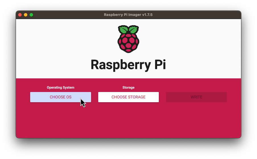 Raspberry Pi Imager - Choose OS