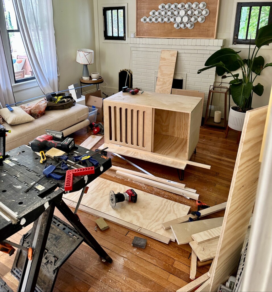 Cute DIY Dog Kennel Under Construction