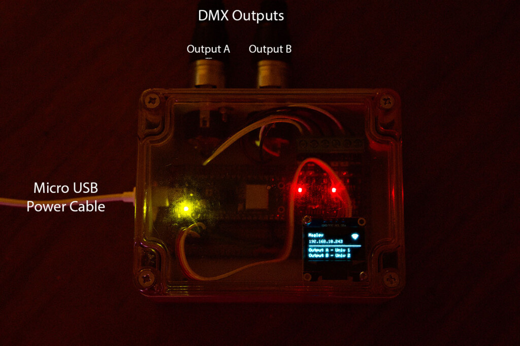 Art-Net Node With DMX Cables