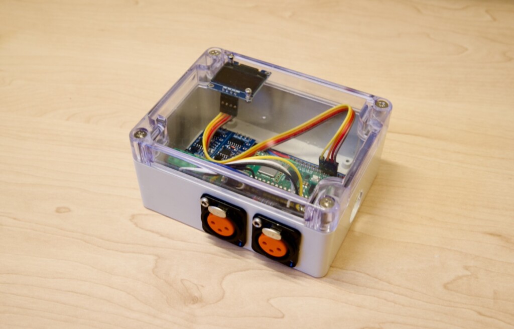 Back of Finished Art-Net Node Showing Both DMX Outputs