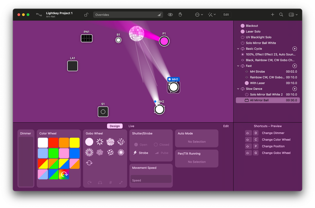 My Lightkey DMX Software Project Screenshot